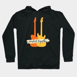 Perfect Together T-Style and S-Style Guitar Silhouette Hoodie